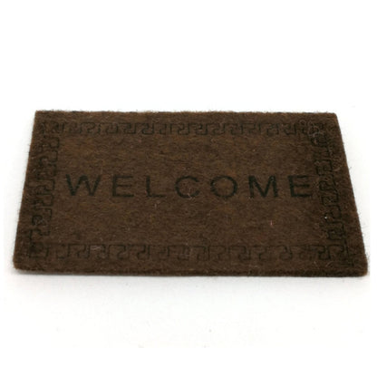 Handmade จำลองบ้านตุ๊กตาอุปกรณ์เสริม Welcome Pad แผ่นพื้นรุ่น