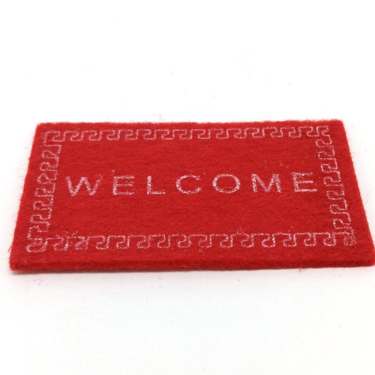 Handmade จำลองบ้านตุ๊กตาอุปกรณ์เสริม Welcome Pad แผ่นพื้นรุ่น