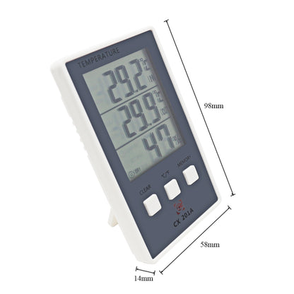 CX-201A LCD Digital Weather Station เครื่องวัดอุณหภูมิเครื่องวัดความชื้นความชื้นอุณหภูมิในร่มกลางแจ้งพร้อมเซนเซอร์วัดอุณหภูมิ, CX-201A