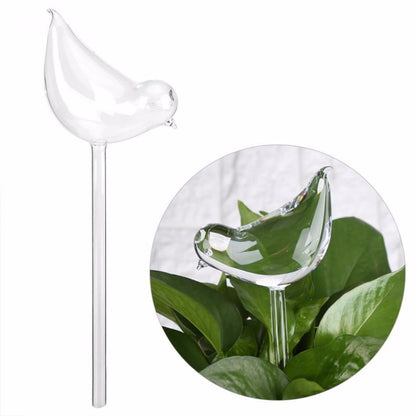 Bird Shape Flower Plant อุปกรณ์รดน้ำอัตโนมัติแก้วใสรดน้ำกระป๋อง, Bird Shape Watering Device