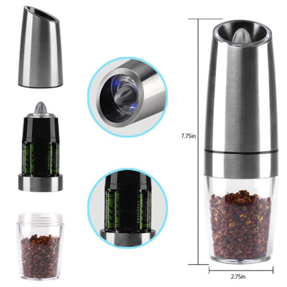 เครื่องบดเกลือพริกไทยไฟฟ้าอัตโนมัติพร้อมไฟ LED, Automatic Electric Pepper Grinder