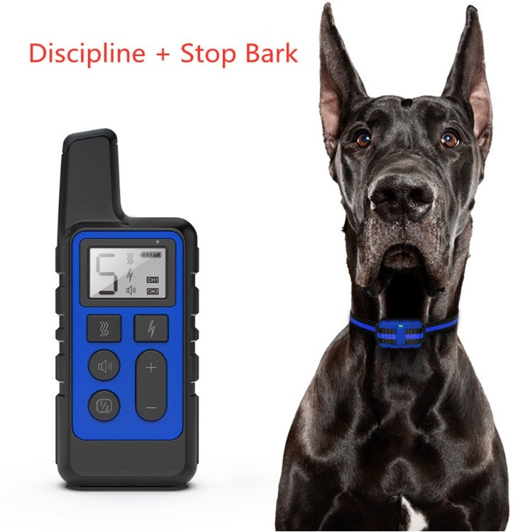 500 เมตรสุนัขการฝึกอบรม Bark Stopper รีโมทคอนโทรลไฟฟ้า Shock ปลอกคออิเล็กทรอนิกส์กันน้ำ
