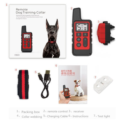500 เมตรสุนัขการฝึกอบรม Bark Stopper รีโมทคอนโทรลไฟฟ้า Shock ปลอกคออิเล็กทรอนิกส์กันน้ำ