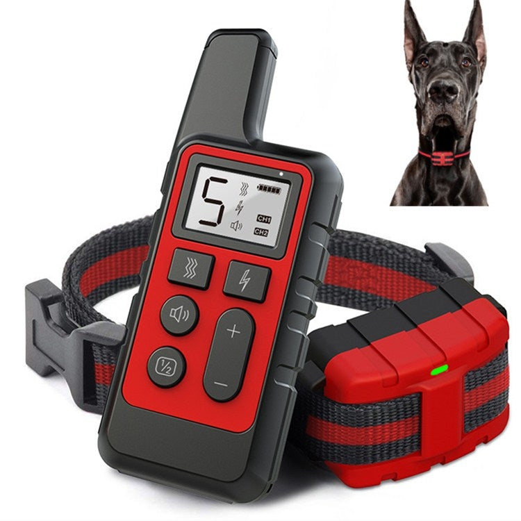 500 เมตรสุนัขการฝึกอบรม Bark Stopper รีโมทคอนโทรลไฟฟ้า Shock ปลอกคออิเล็กทรอนิกส์กันน้ำ