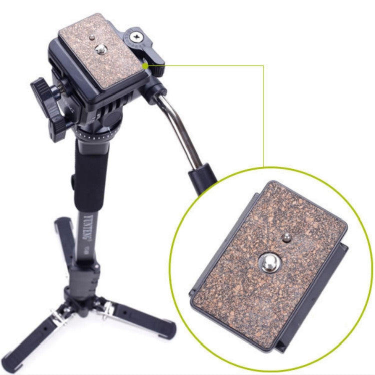 YUNTENG VCT-288RM กล้อง SLR กล้อง Monopod รองรับเท้าหัวไฮดรอลิกขาตั้งถ่ายภาพระดับมืออาชีพ, ความสูงสูงสุด: 1.48 ม., VCT-288RM
