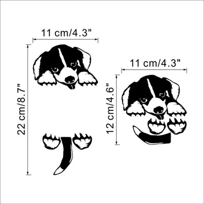 4 ชิ้นการ์ตูนน่ารักลูกสุนัขตกแต่งสวิทช์ผนังสติ๊กเกอร์พีวีซีสติกเกอร์กันน้ำ