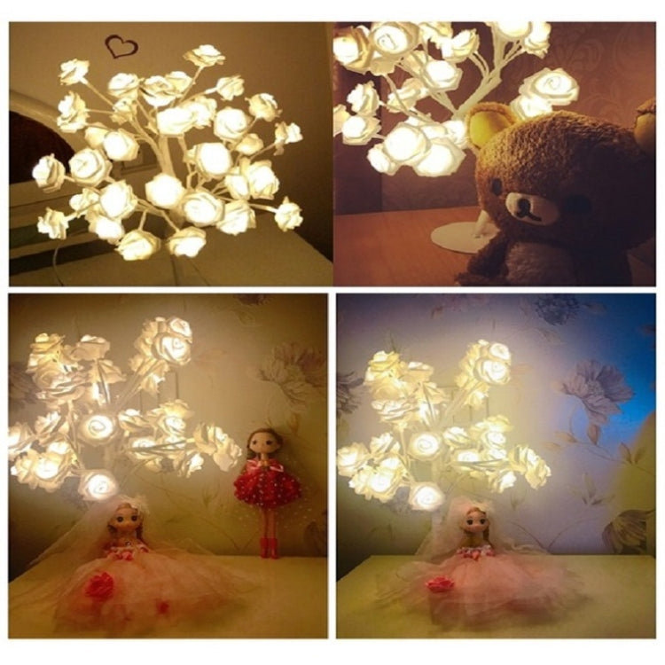 Rose ข้างเตียง Night Light Girl Heart Room ตกแต่งโคมไฟตั้งโต๊ะ,AC 220V