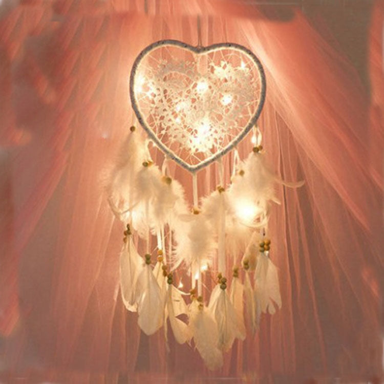 งานฝีมือทอมือสร้างสรรค์ Dream Catcher รถบ้านแขวนผนังตกแต่ง, With Light, Without Light