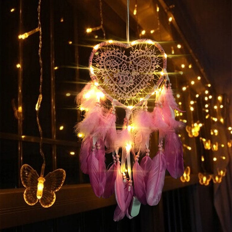งานฝีมือทอมือสร้างสรรค์ Dream Catcher รถบ้านแขวนผนังตกแต่ง, With Light, Without Light