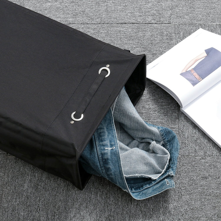 กระเป๋าสตางค์แบบเชือกแขวนผ้า Oxford ด้านล่าง PU ผ้าสกปรกถุงเก็บเสื้อผ้าตะกร้าซักผ้าพับได้ขนาดเล็ก