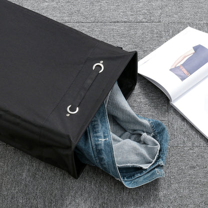 กระเป๋าสตางค์แบบเชือกแขวนผ้า Oxford ด้านล่าง PU ผ้าสกปรกถุงเก็บเสื้อผ้าตะกร้าซักผ้าพับได้ขนาดเล็ก