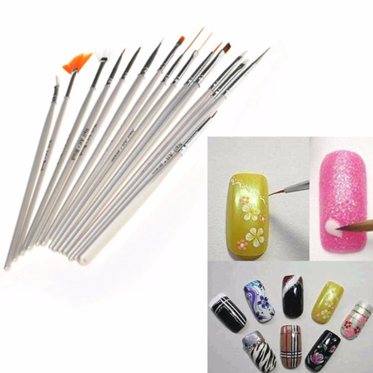 15 ชิ้น/เซ็ตเล็บเครื่องมือแปรงสำหรับแต่งเล็บ Rhinestones ตกแต่งเล็บ Nrush ชุดจิตรกรรมเล็บมือชุดปากกา