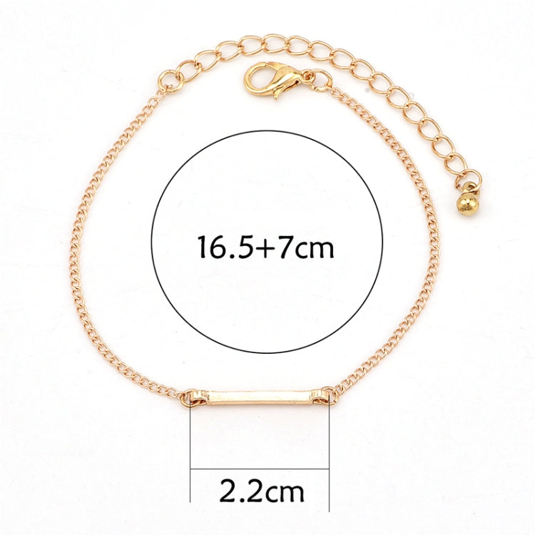 Punk Simple Double Knot Loop สร้อยข้อมือโซ่โลหะเครื่องประดับย้อนยุคโบฮีเมียน