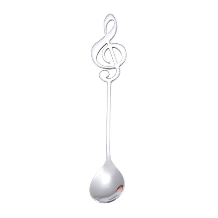 2 ชิ้น Creative Musical Note ช้อนกาแฟกวนตักสแตนเลสไทเทเนียมเพลงช้อนบาร์ช้อนของขวัญ