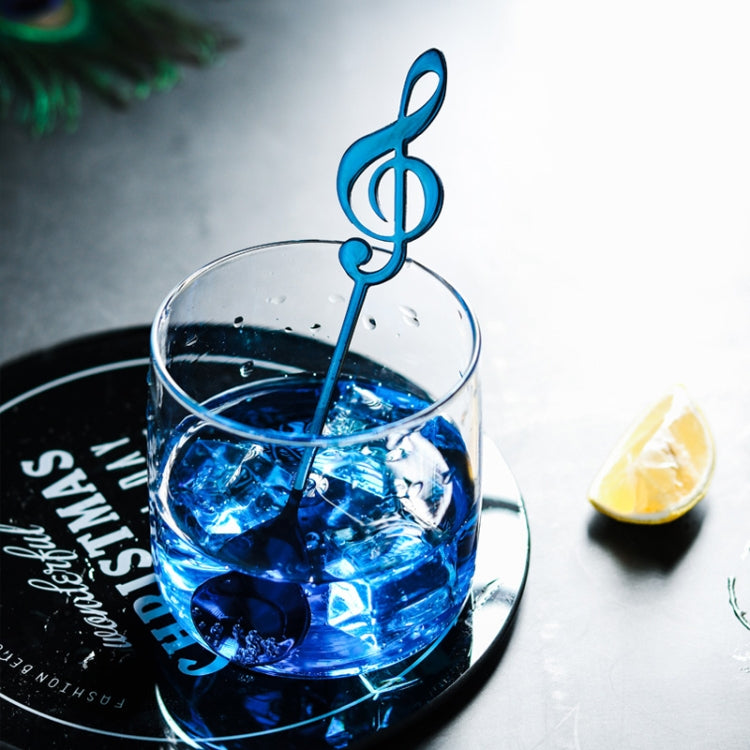 2 ชิ้น Creative Musical Note ช้อนกาแฟกวนตักสแตนเลสไทเทเนียมเพลงช้อนบาร์ช้อนของขวัญ