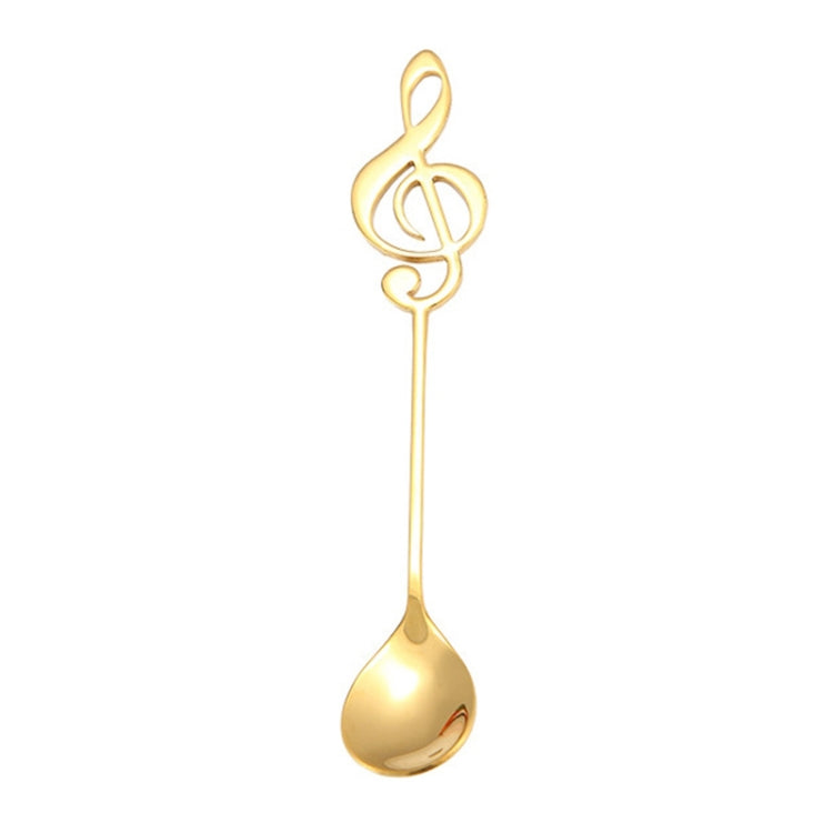 2 ชิ้น Creative Musical Note ช้อนกาแฟกวนตักสแตนเลสไทเทเนียมเพลงช้อนบาร์ช้อนของขวัญ