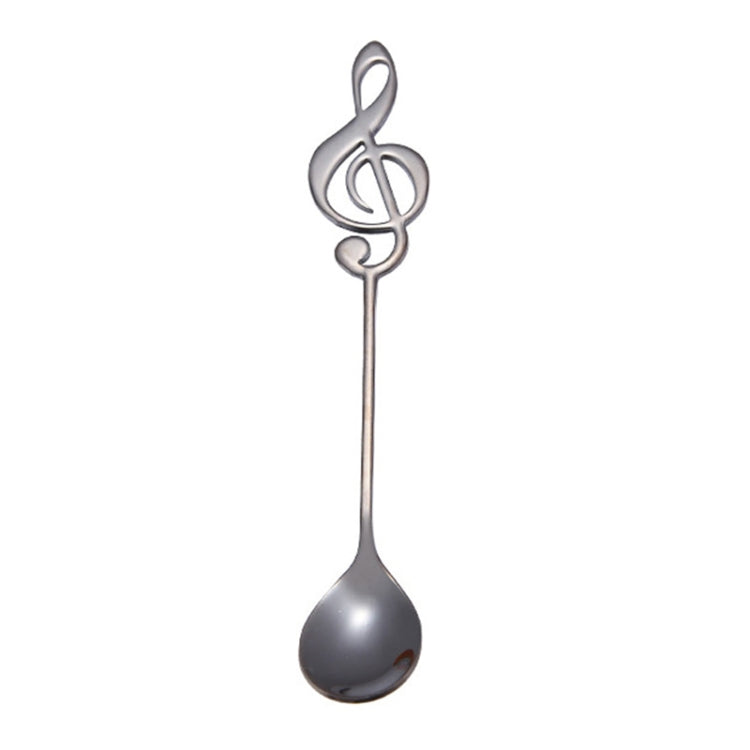 2 ชิ้น Creative Musical Note ช้อนกาแฟกวนตักสแตนเลสไทเทเนียมเพลงช้อนบาร์ช้อนของขวัญ