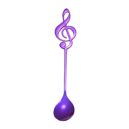 2 ชิ้น Creative Musical Note ช้อนกาแฟกวนตักสแตนเลสไทเทเนียมเพลงช้อนบาร์ช้อนของขวัญ