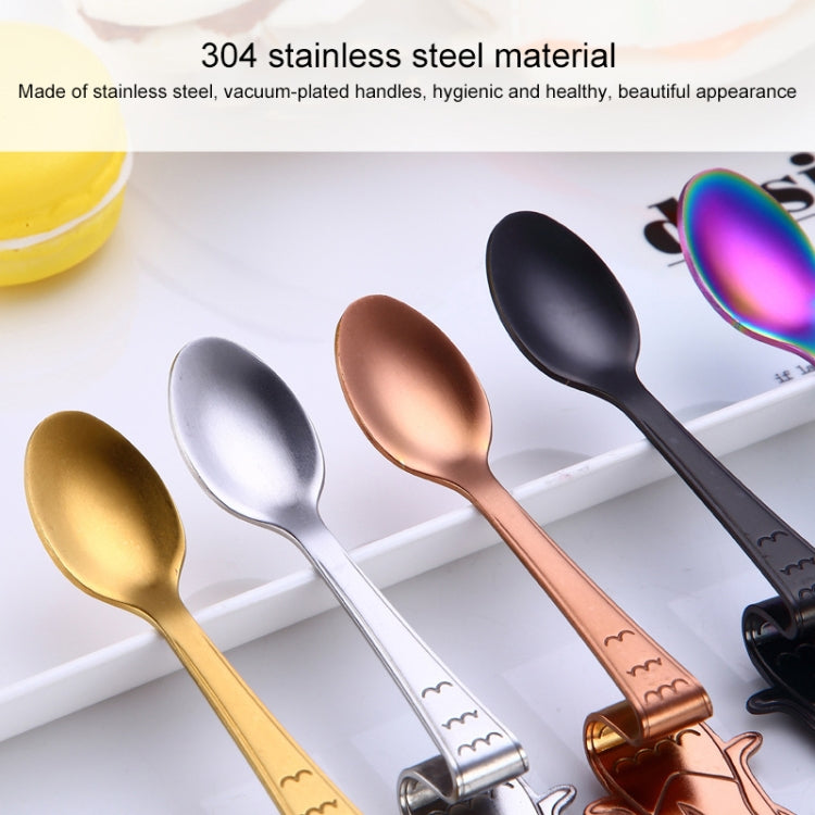 ช้อนกาแฟสร้างสรรค์นางเงือกรูปร่างจับช้อน Flatware ดื่มเครื่องมือ, Black, Gold, Symphony, Rose Gold, True Color