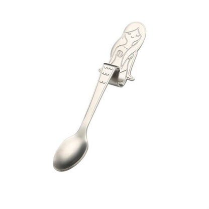 ช้อนกาแฟสร้างสรรค์นางเงือกรูปร่างจับช้อน Flatware ดื่มเครื่องมือ, Black, Gold, Symphony, Rose Gold, True Color
