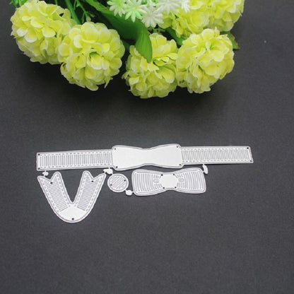 กุทัณฑ์เหล็กกล้าคาร์บอนแม่พิมพ์มีด DIY อัลบั้มรูปตัดหนังสือทำแม่พิมพ์, Bowknot Shape