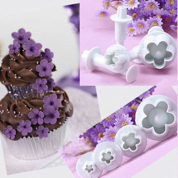 8 PCS พลัม Fondant เค้กสปริงพิมพ์ตรายางเบเกอรี่บิสกิตแม่พิมพ์, Plum Shape