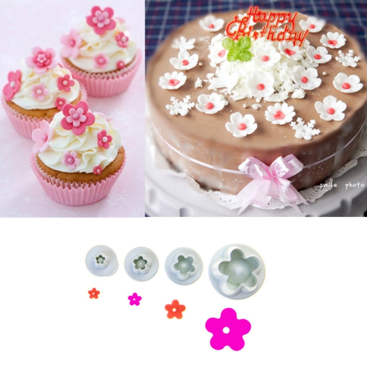 8 PCS พลัม Fondant เค้กสปริงพิมพ์ตรายางเบเกอรี่บิสกิตแม่พิมพ์, Plum Shape