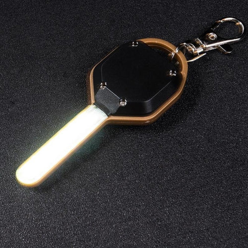 มินิพ็อกเก็ตพวงกุญแจไฟ LED แสงสีขาวพวงกุญแจไฟฉายกลางแจ้ง