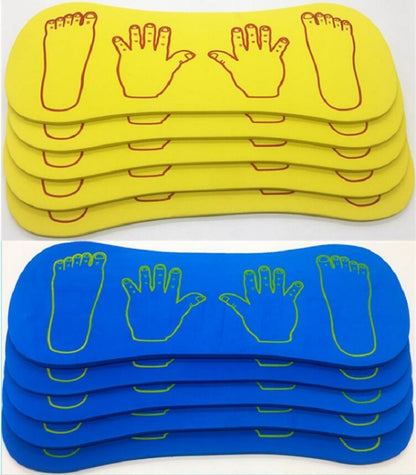 3 PCS อุปกรณ์ฝึกความรู้สึกกีฬากลางแจ้งโฟมมือและเท้าคณะกรรมการความร่วมมือของเล่นเกมกีฬาสำหรับเด็ก, การจัดส่งสีแบบสุ่ม, 3 PCS Hands and Feet Cooperation Board