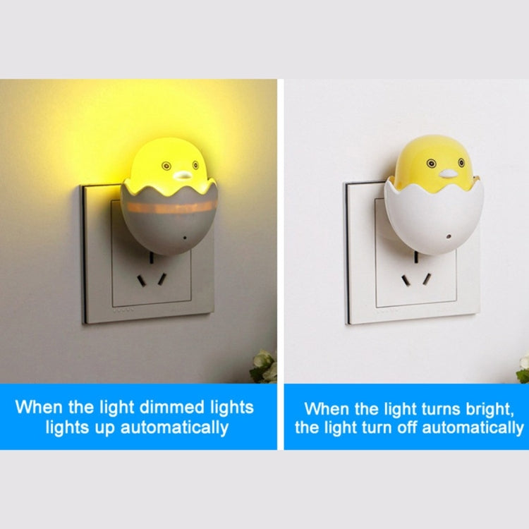 เป็ดเหลืองโคมไฟติดผนัง LED Night Light Light Control Sensor Bedroom Night Lamp, US Plug, AC 220V
