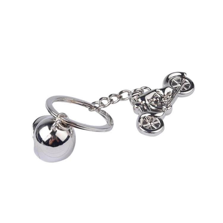 แบบจำลอง 3 มิติแบบคลาสสิกของรถจักรยานยนต์หมวกกันน็อครถจักรยานยนต์ Charms การสร้างโลหะผสมพวงกุญแจพวงกุญแจกุญแจรถ, Motorcycle Shape