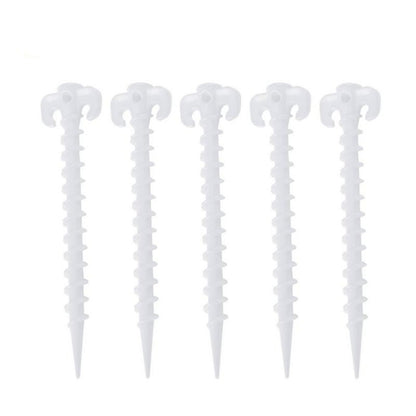 10 ชิ้น/เซ็ต Luminous Canopy เต็นท์สกรูดินหมุด Horn เล็บกลางแจ้งเต็นท์ปีนเขาเล็บพลาสติกเต็นท์อุปกรณ์เสริม