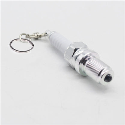 2 ชิ้น Casual LED Key Chain Spark Plug Key Chain พวงกุญแจอะไหล่รถยนต์พวงกุญแจอุปกรณ์จัดแต่งทรงผมรถตกแต่ง, Spark Plug Shape