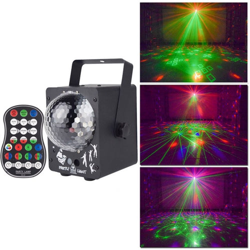 18W 60 ชนิดรูปแบบคริสตัล MAGIC BALL ไฟเลเซอร์ในครัวเรือน LED ที่มีสีสัน Starry Sky PROJECTION ไฟเสียงเปิดใช้งานไฟเวที, US Plug, UK  Plug, AU Plug, EU Plug