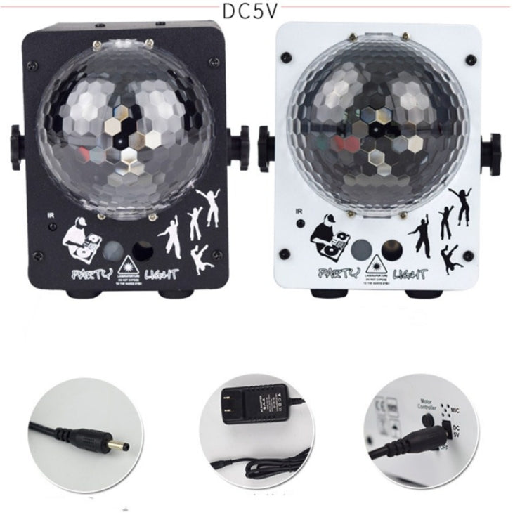 18W 60 ชนิดรูปแบบคริสตัล MAGIC BALL ไฟเลเซอร์ในครัวเรือน LED ที่มีสีสัน Starry Sky PROJECTION ไฟเสียงเปิดใช้งานไฟเวที, US Plug, UK  Plug, AU Plug, EU Plug