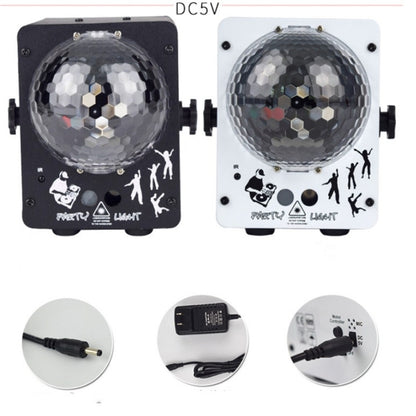 18W 60 ชนิดรูปแบบคริสตัล MAGIC BALL ไฟเลเซอร์ในครัวเรือน LED ที่มีสีสัน Starry Sky PROJECTION ไฟเสียงเปิดใช้งานไฟเวที, US Plug, UK  Plug, AU Plug, EU Plug
