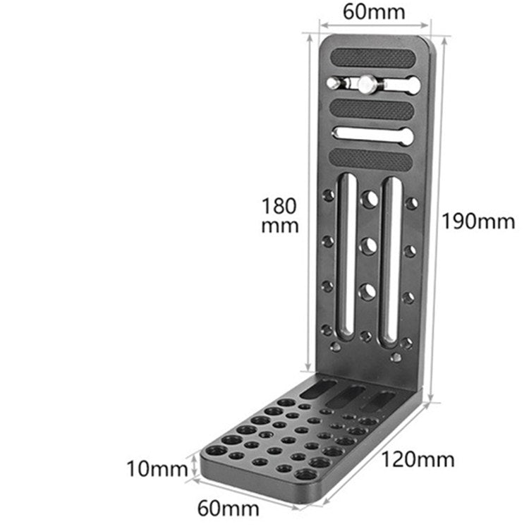 BXIN L130C Universal L-Shaped แนวตั้ง Clapper SLR ขาตั้งกล้องไฮดรอลิก Pan/tilt Quick Release Plate เหมาะสำหรับ Shadow Stabilizer, BEXIN L130C