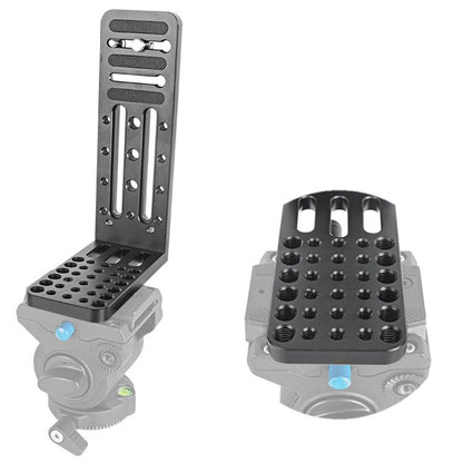 BXIN L130C Universal L-Shaped แนวตั้ง Clapper SLR ขาตั้งกล้องไฮดรอลิก Pan/tilt Quick Release Plate เหมาะสำหรับ Shadow Stabilizer, BEXIN L130C