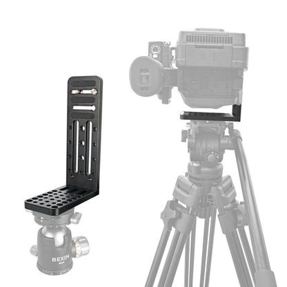 BXIN L130C Universal L-Shaped แนวตั้ง Clapper SLR ขาตั้งกล้องไฮดรอลิก Pan/tilt Quick Release Plate เหมาะสำหรับ Shadow Stabilizer, BEXIN L130C