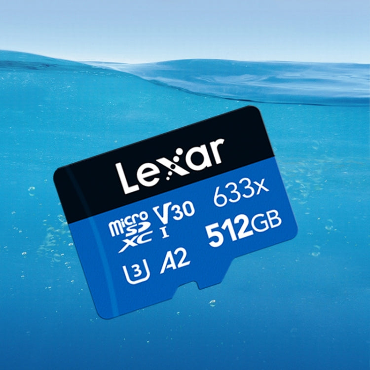 Lexar 633x512GB การ์ดหน่วยความจำแฟลชความเร็วสูงกีฬากล้องโทรศัพท์มือถือ TF รถบันทึกการขับขี่การ์ดหน่วยความจำ, 512GB