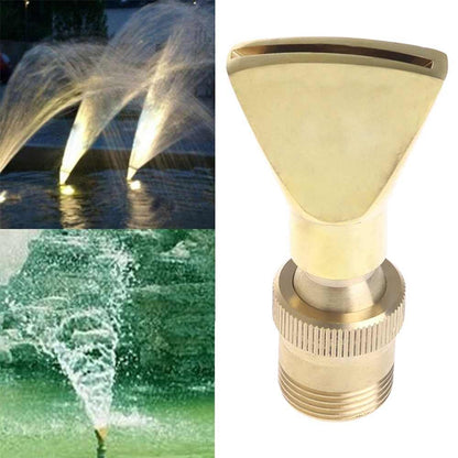 Water View Rockery Fountain สแตนเลสสตีลทองแดงทั้งหมดหัวฉีดแบนรูปพัดลมปรับได้, 6 Point, 1寸, 1.5寸, 2寸
