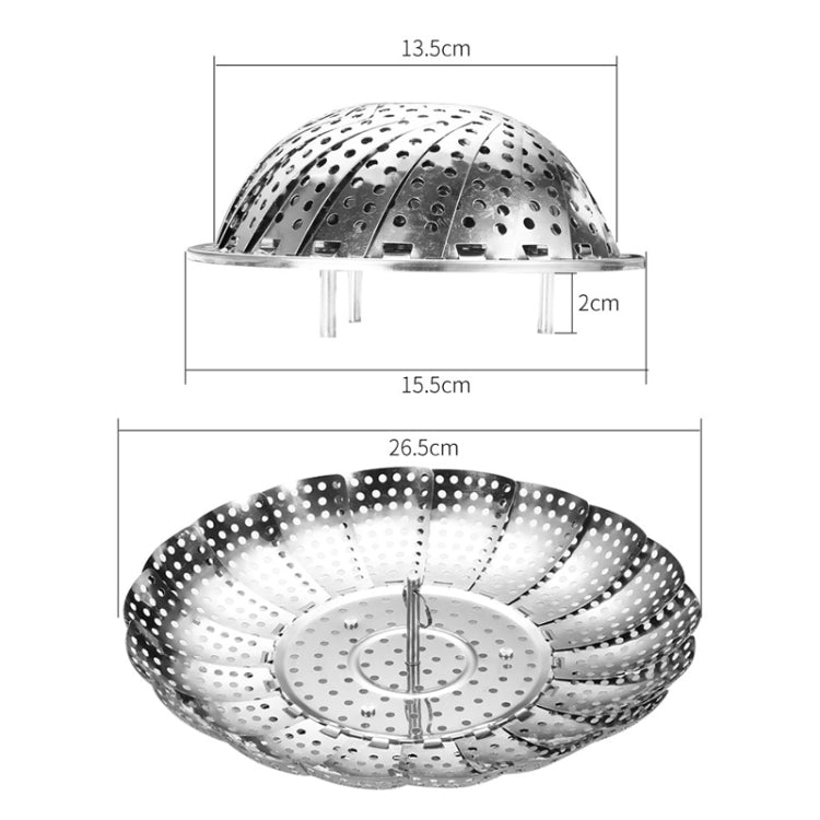 ถาดนึ่งดอกบัวแบบพับเก็บได้สแตนเลส 3 ชิ้น, Lotus Steamer Tray