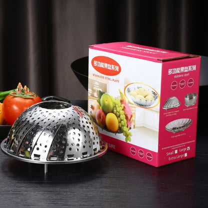 ถาดนึ่งดอกบัวแบบพับเก็บได้สแตนเลส 3 ชิ้น, Lotus Steamer Tray