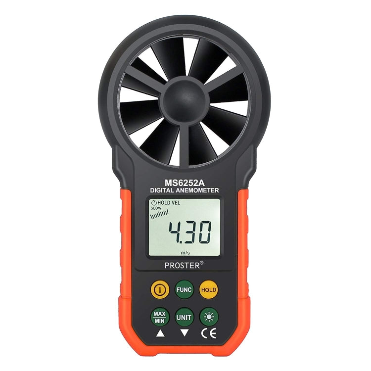 PEAKMETER เครื่องมือวัดปริมาณลมความเร็วลมจอแสดงผลดิจิตอลความแม่นยำสูง, MS6252A Wind Speed, Air Volume, MS6252B Temperature, Humidity, USB