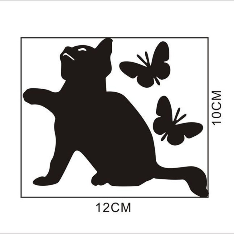 2 PCS Switch Stickers Cat Flutter Butterfly Creative Carved Wall Stickers Children Room Stickers