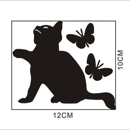 2 PCS Switch Stickers Cat Flutter Butterfly Creative Carved Wall Stickers Children Room Stickers