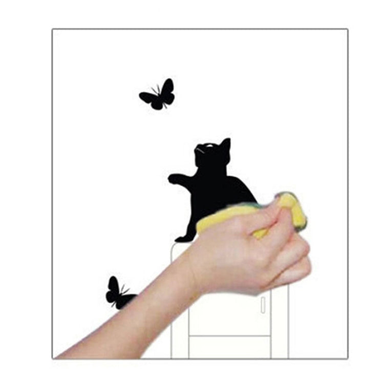 2 PCS Switch Stickers Cat Flutter Butterfly Creative Carved Wall Stickers Children Room Stickers