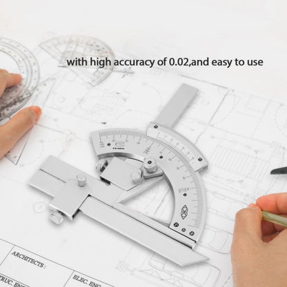 เหล็กกล้าคาร์บอนสูง Non-parallax Trimmer ไม้โปรแทรกเตอร์ ไม้บรรทัดวัดมุม, Angle Measuring Ruler