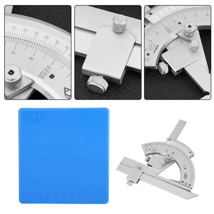 เหล็กกล้าคาร์บอนสูง Non-parallax Trimmer ไม้โปรแทรกเตอร์ ไม้บรรทัดวัดมุม, Angle Measuring Ruler