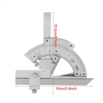 เหล็กกล้าคาร์บอนสูง Non-parallax Trimmer ไม้โปรแทรกเตอร์ ไม้บรรทัดวัดมุม, Angle Measuring Ruler